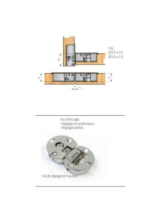 Kit de 10 Charnière métallique 20-35 pour piston