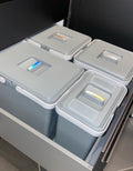 Poubelle de Tri Sélectif METROPOLIS pour Tiroir 60 cm en thermoplastique H 22 P46/49L51/53