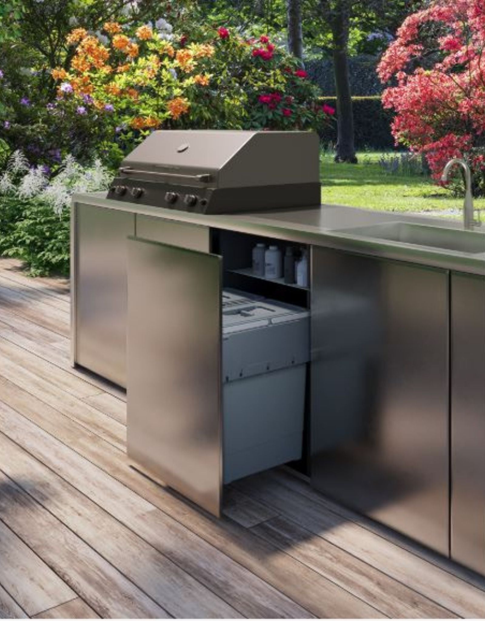 Poubelle   Square bac de 35/35 L - pour caisson bas de 60 cm H53.5/P50/L54.6