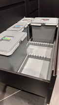 Poubelle de Tri Sélectif METROPOLIS pour Tiroir 90 cm en thermoplastique H 22 P46/49L81/83