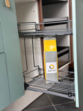 Porte bouteille encastrable en fil - 20 cm gris anthracite