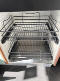 Panier encastrable pour meuble de cuisine , Couleur  gris anthracite. pour caisson 60